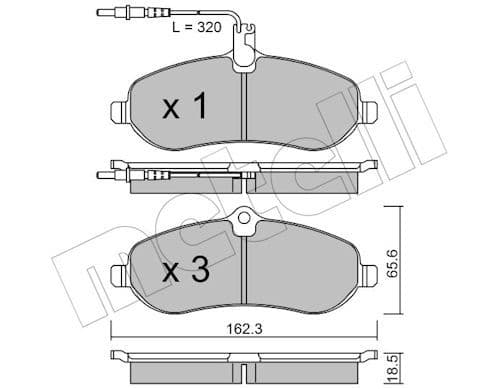 set placute frana,frana disc METELLI 22-0707-0