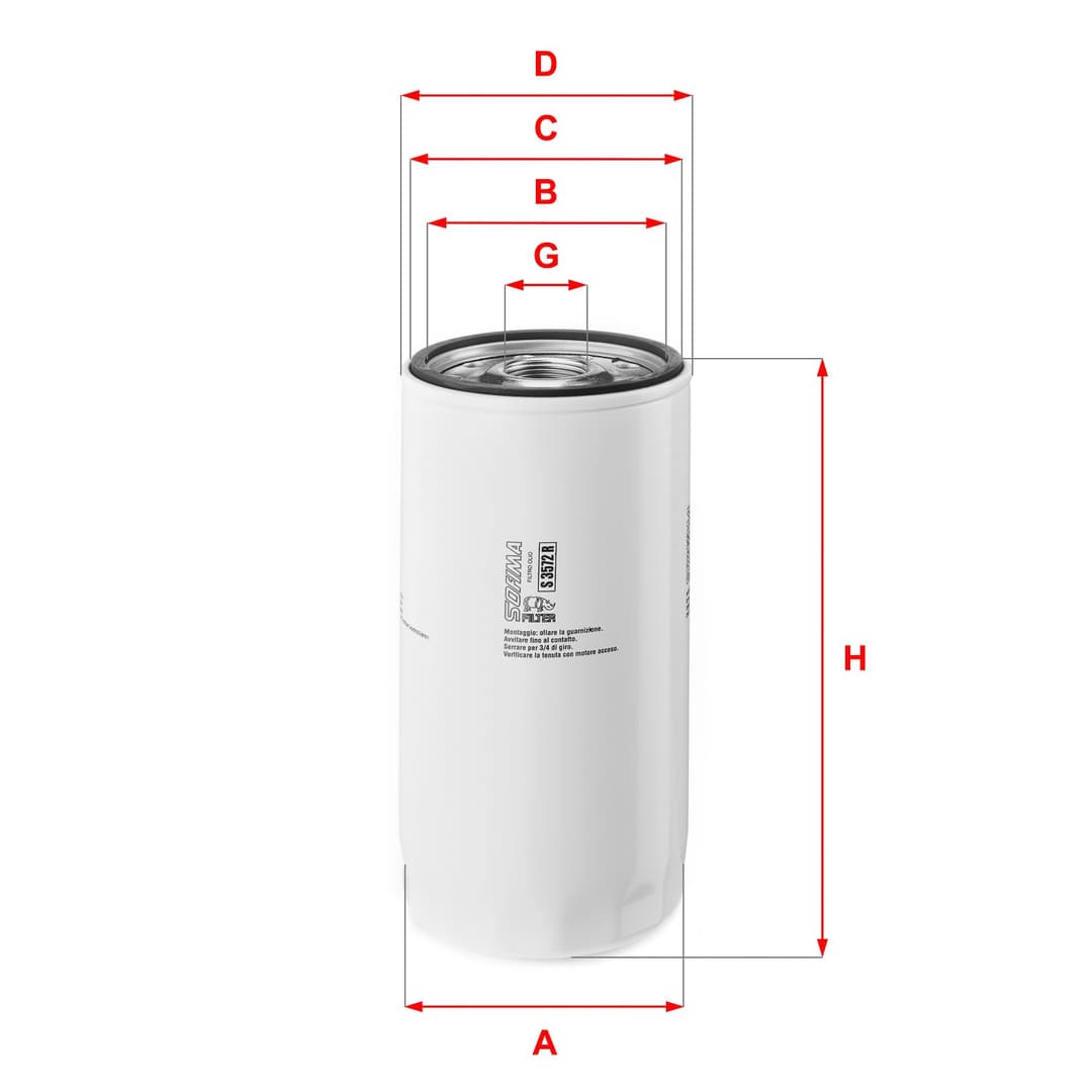 Filtru ulei SOFIMA S 3572 R