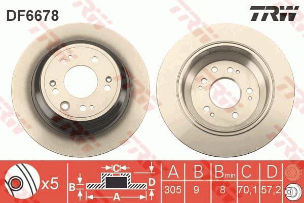 Disc frana TRW DF6678