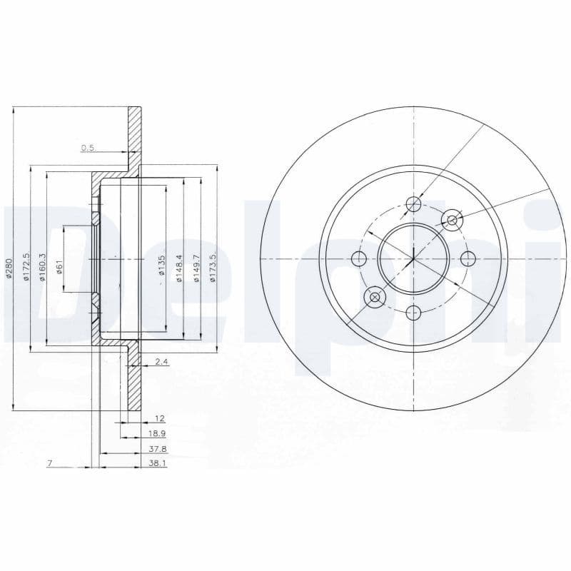 Disc frana DELPHI BG3992