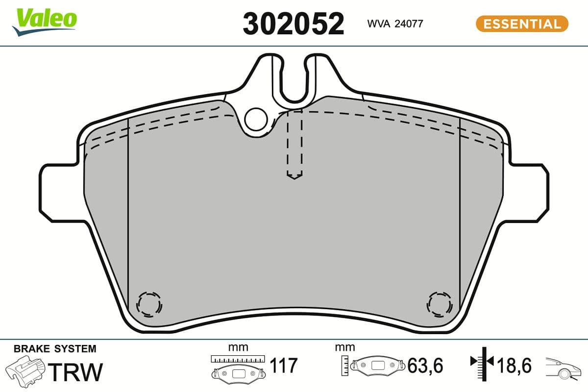 set placute frana,frana disc VALEO 302052