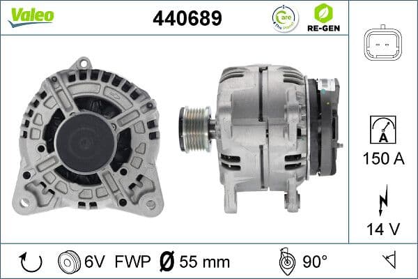 Generator / Alternator VALEO RE-GEN REMANUFACTURED 440689