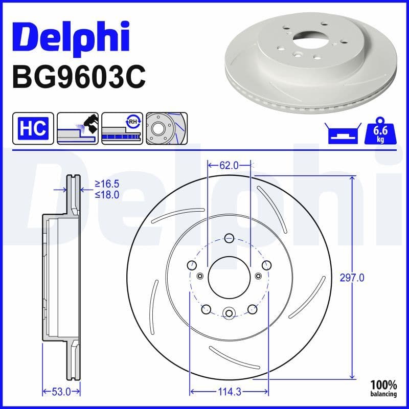Disc frana DELPHI BG9603C