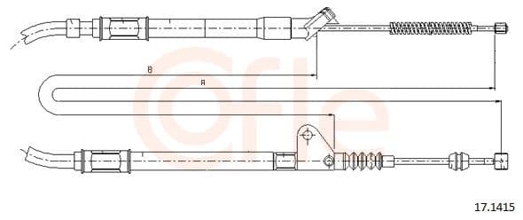 Cablu, frana de parcare COFLE 17.1415