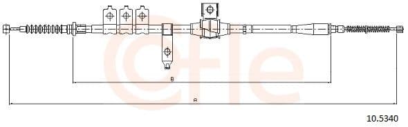 Cablu, frana de parcare COFLE 10.5340