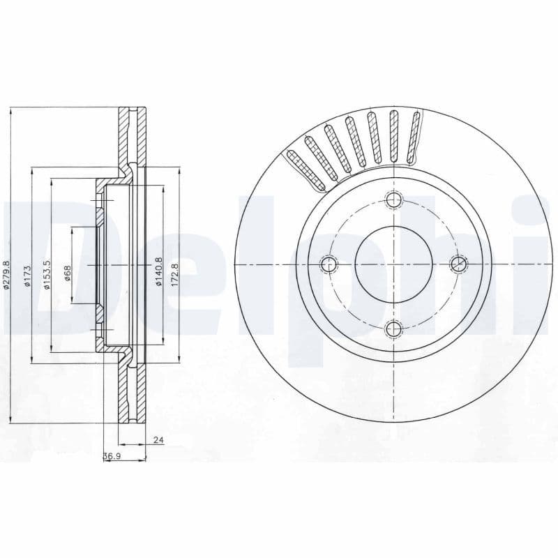 Disc frana DELPHI BG4337
