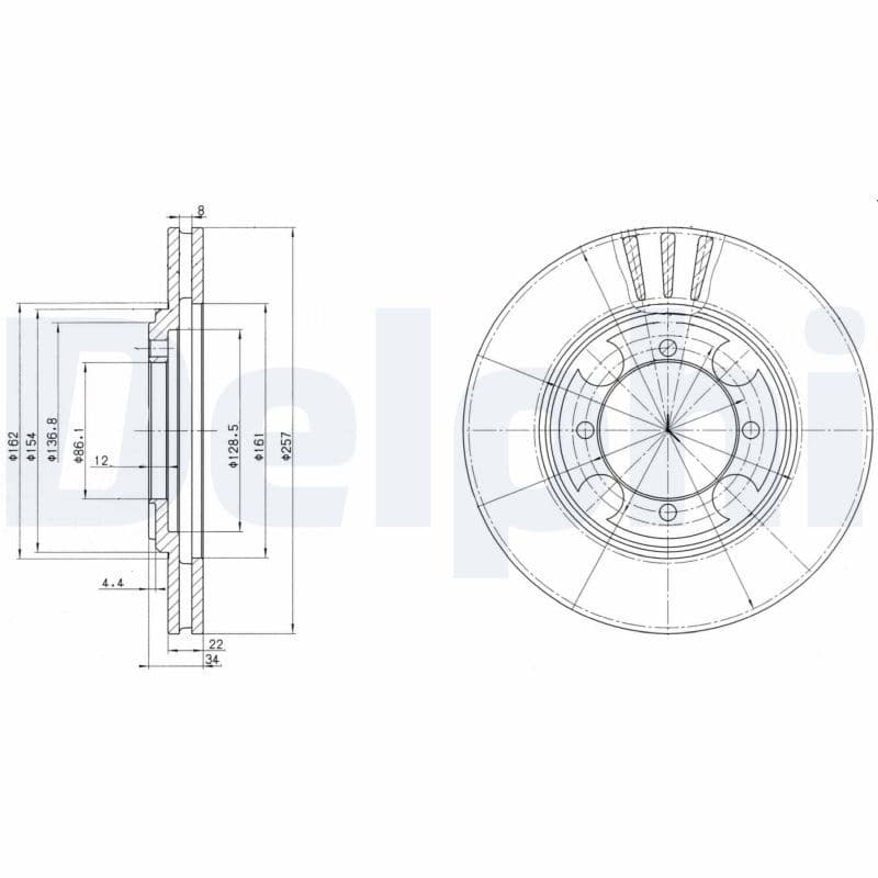 Disc frana DELPHI BG2628