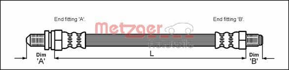 Furtun frana METZGER 4112500