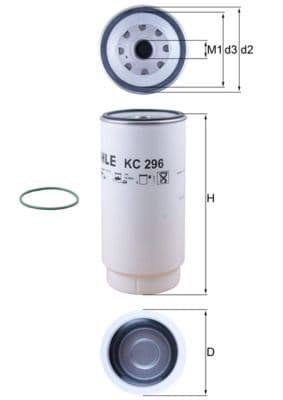 filtru combustibil MAHLE KC 296D