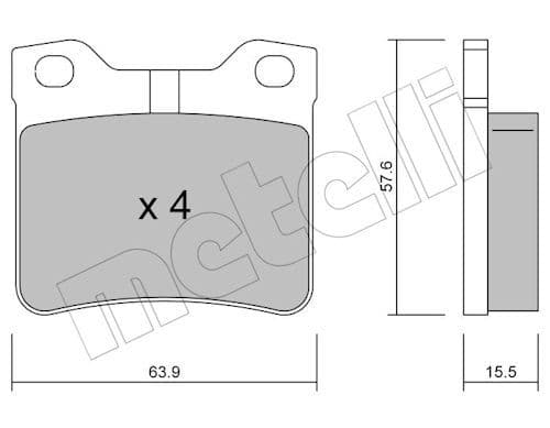 set placute frana,frana disc METELLI 22-0192-1