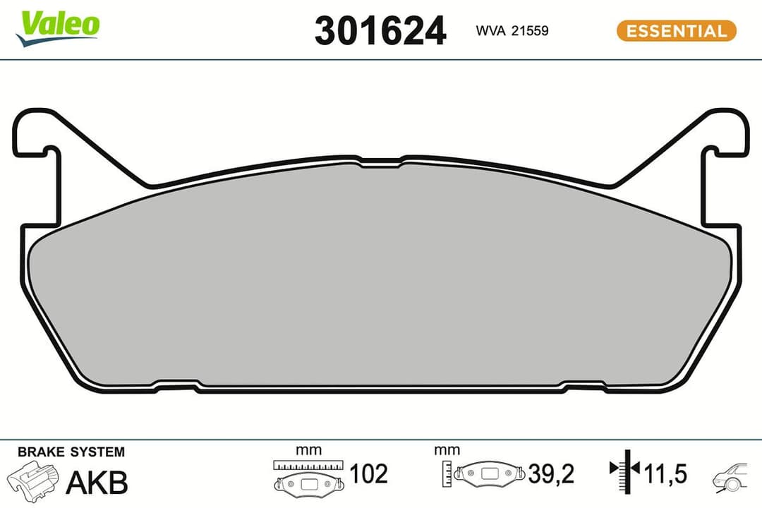 set placute frana,frana disc VALEO 301624