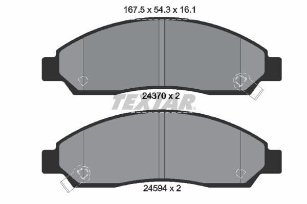set placute frana,frana disc TEXTAR 2437001