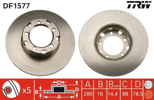 Disc frana TRW DF1577