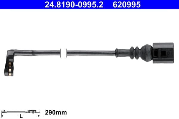 senzor de avertizare,uzura placute de frana ATE 24.8190-0995.2