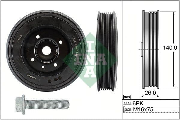 Fulie curea, arbore cotit Schaeffler INA 544 0158 20