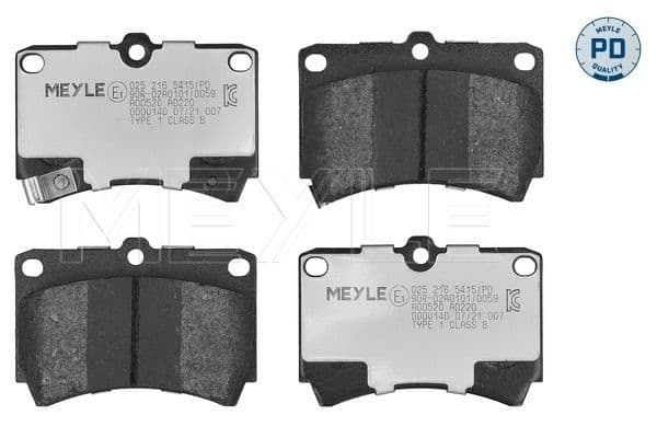 set placute frana,frana disc MEYLE -PD: Advanced performance and design. 025 216 5415/PD