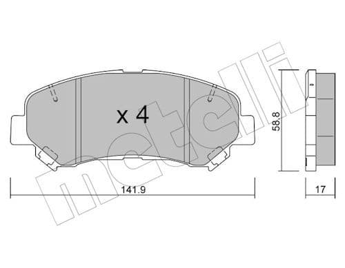 set placute frana,frana disc METELLI 22-0792-0