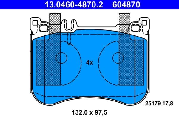 set placute frana,frana disc ATE 13.0460-4870.2