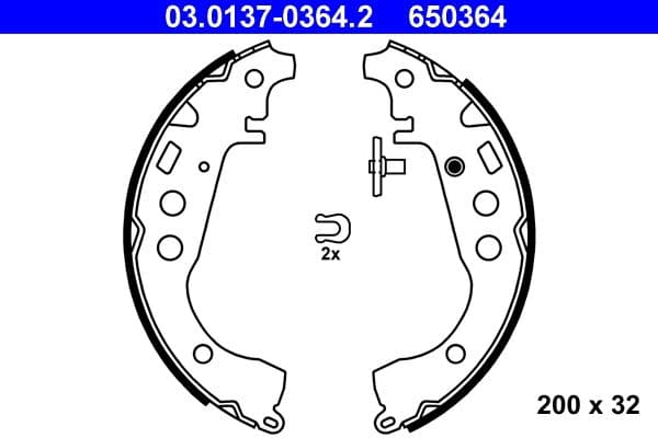 Set saboti frana ATE 03.0137-0364.2