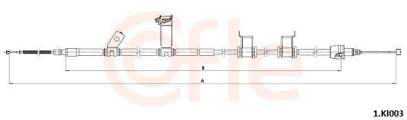 Cablu, frana de parcare COFLE 1.KI003