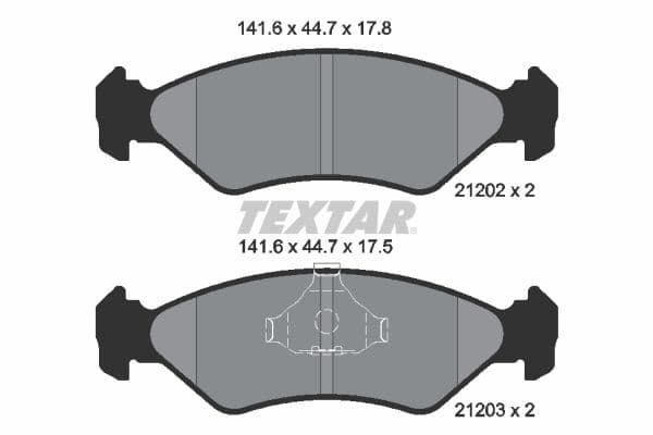 set placute frana,frana disc TEXTAR 2120203