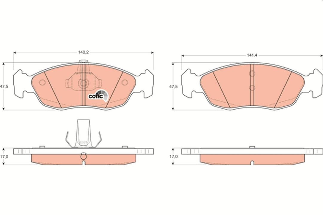 set placute frana,frana disc TRW GDB1322