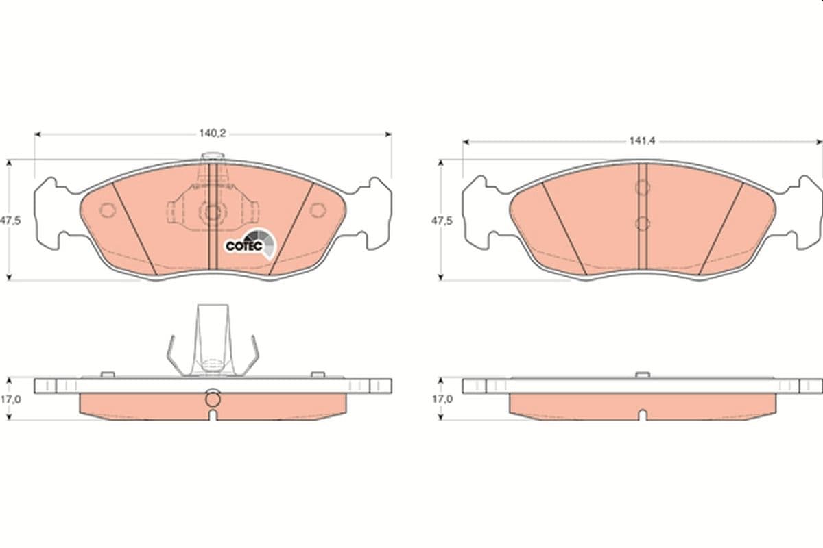 set placute frana,frana disc TRW GDB1322