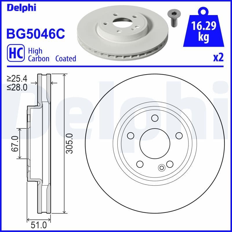Disc frana DELPHI BG5046C