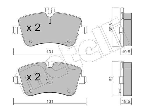 set placute frana,frana disc METELLI 22-0342-0