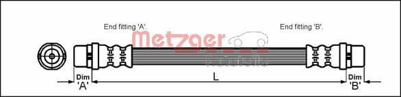 Furtun frana METZGER 4114744