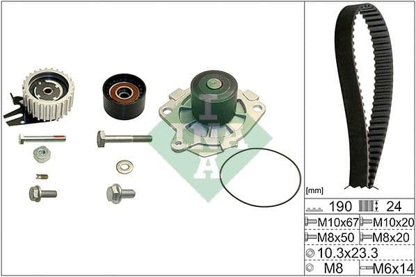 Set pompa apa + curea dintata Schaeffler INA 530 0624 30
