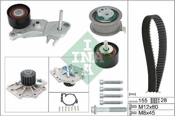 Set pompa apa + curea dintata Schaeffler INA 530 0762 30
