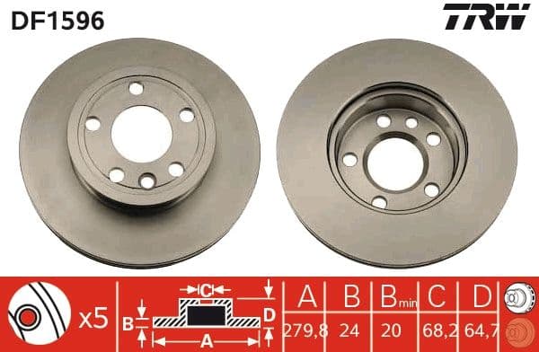 Disc frana TRW DF1596