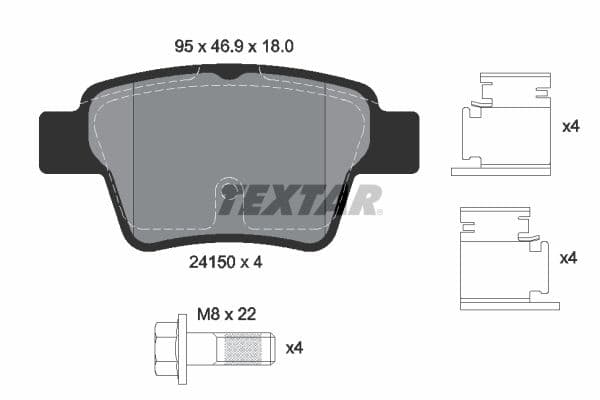 set placute frana,frana disc TEXTAR Q+ 2415001