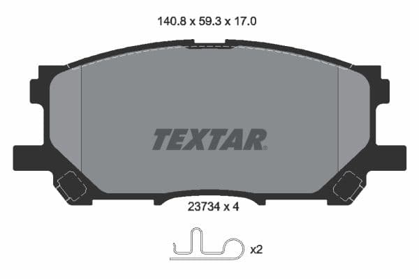 set placute frana,frana disc TEXTAR 2373401