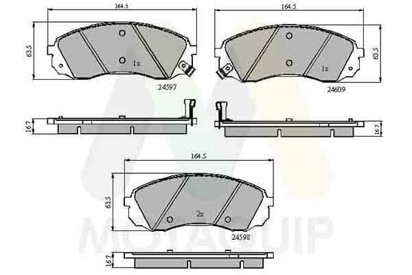 set placute frana,frana disc MOTAQUIP LVXL1420