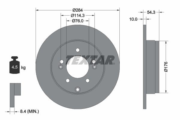 Disc frana TEXTAR 92166600