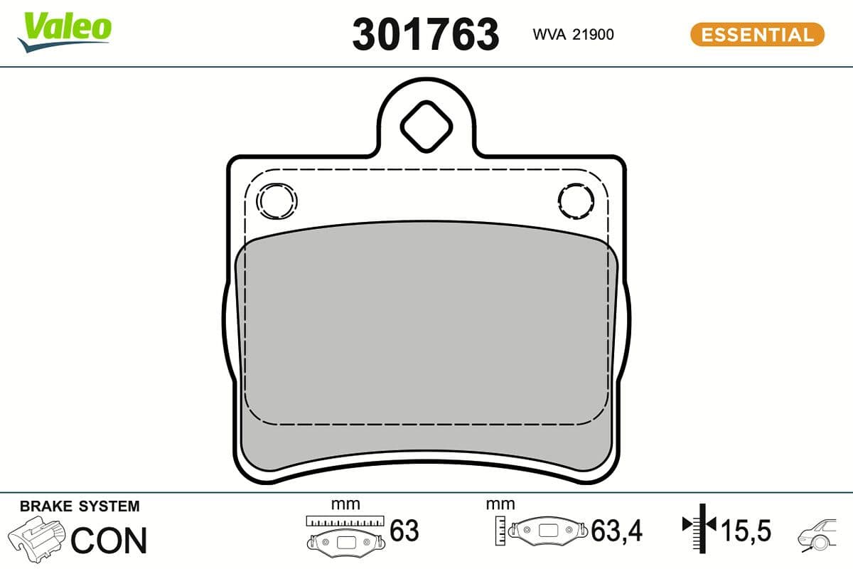 set placute frana,frana disc VALEO 301763