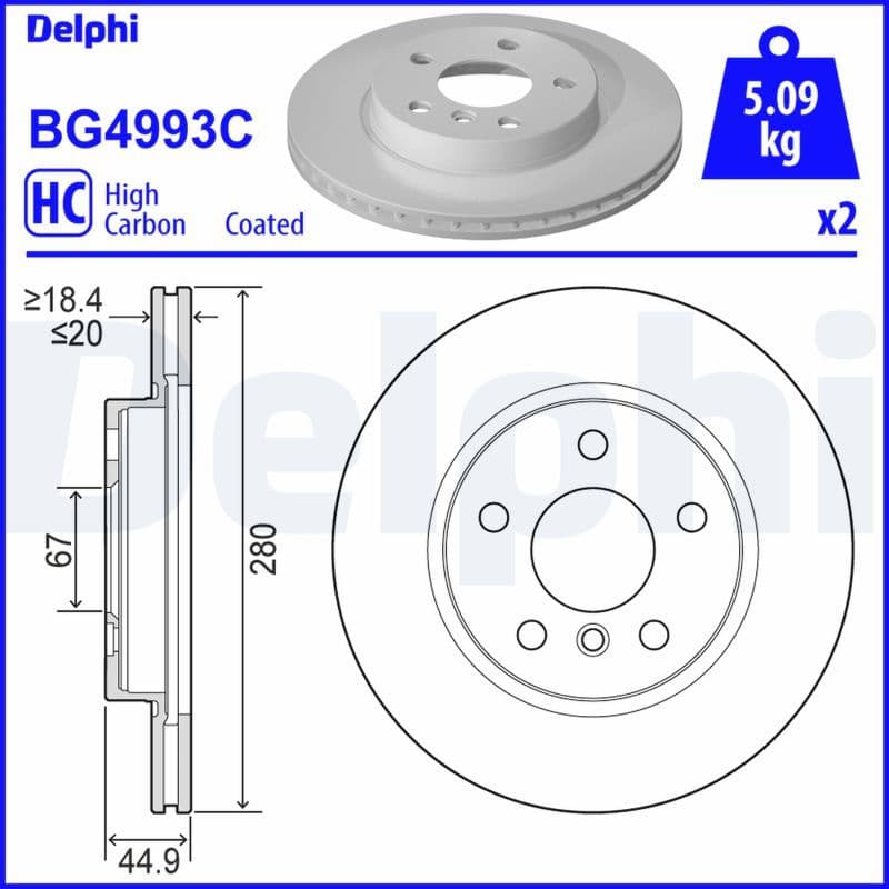 Disc frana DELPHI BG4993C