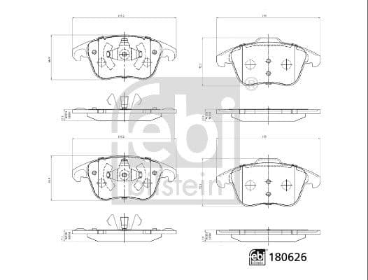 set placute frana,frana disc FEBI BILSTEIN 180626