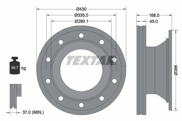 Disc frana TEXTAR 93296100