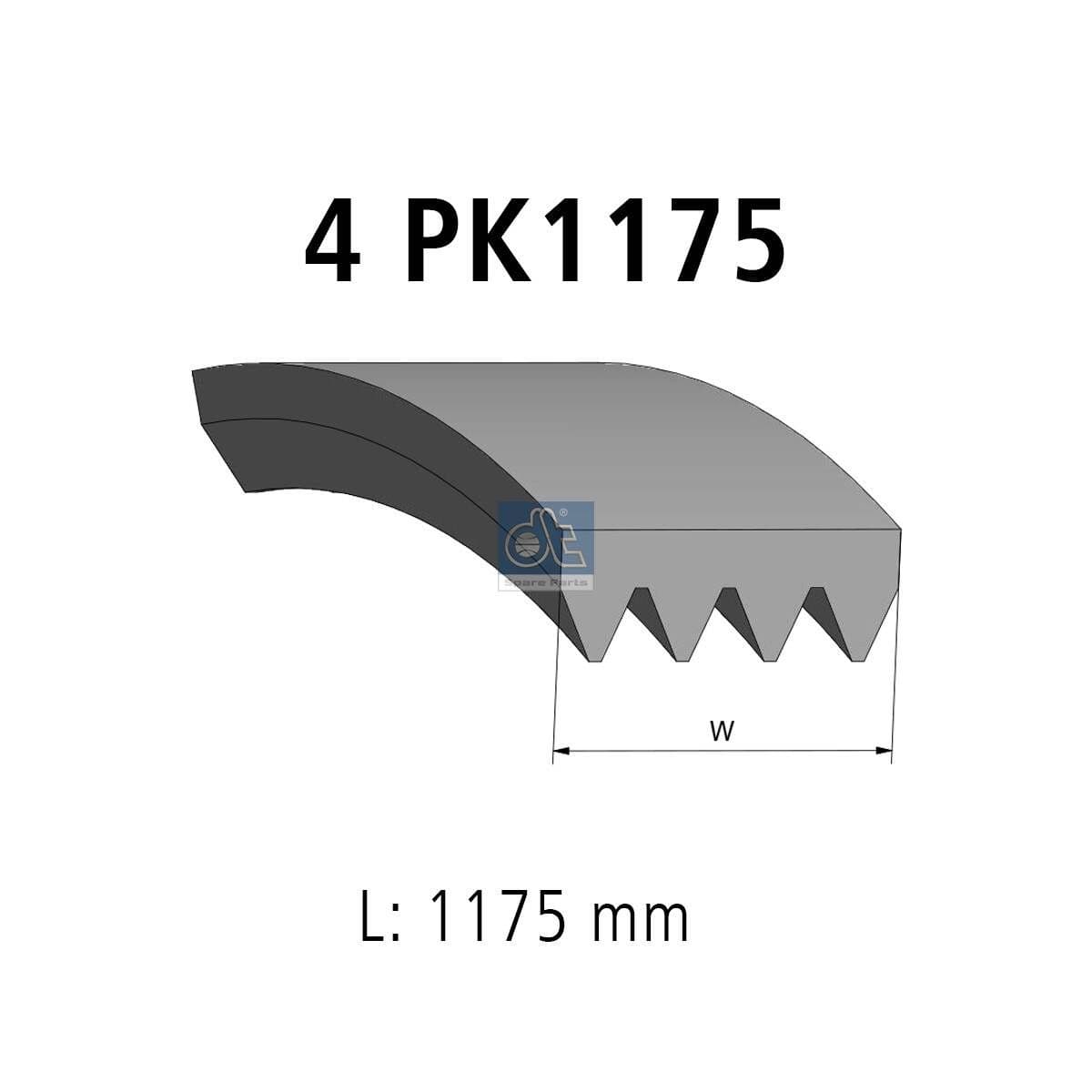 Curea transmisie cu caneluri DT Spare Parts 4.71065