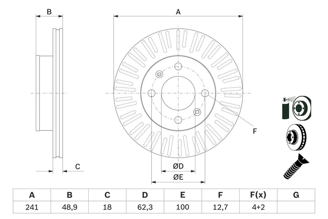 Disc frana BOSCH 0 986 479 E73