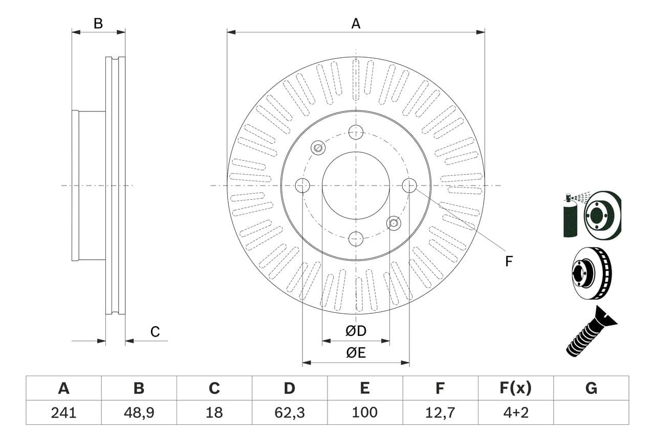Disc frana BOSCH 0 986 479 E73