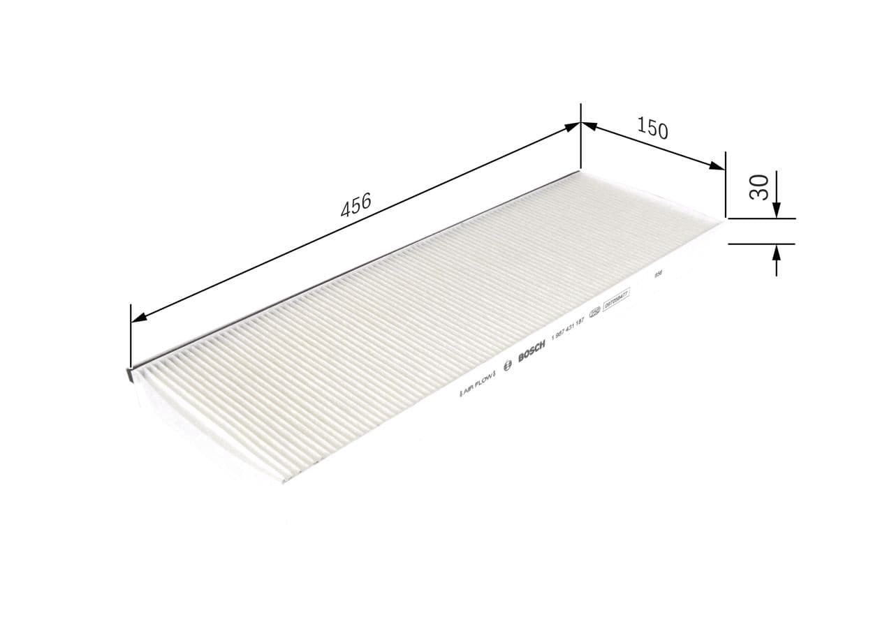 Filtru, aer habitaclu BOSCH 1 987 431 187