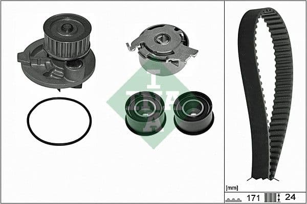 Set pompa apa + curea dintata Schaeffler INA 530 0358 31