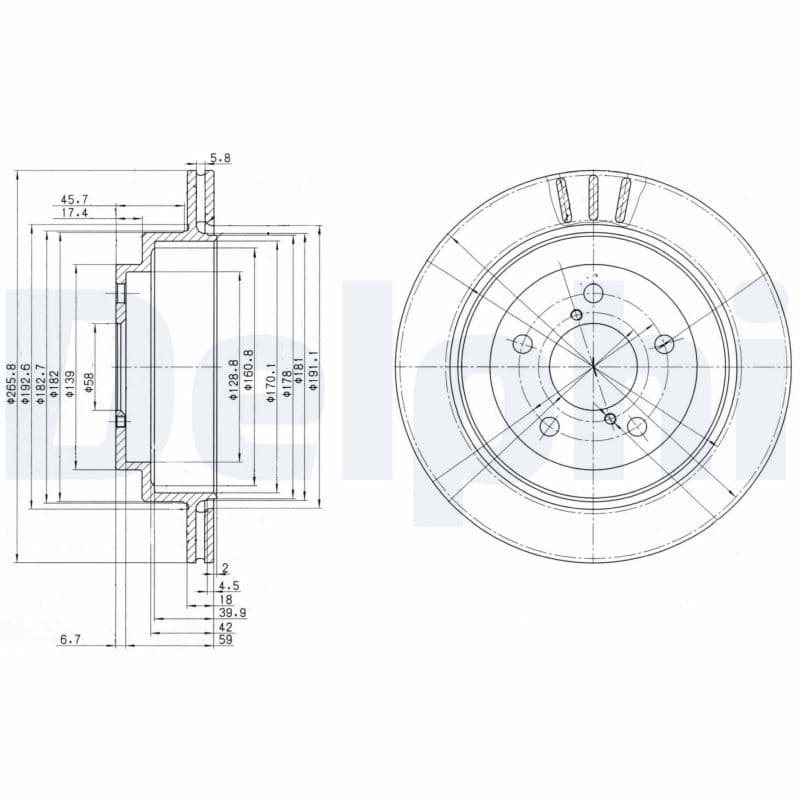 Disc frana DELPHI BG3154