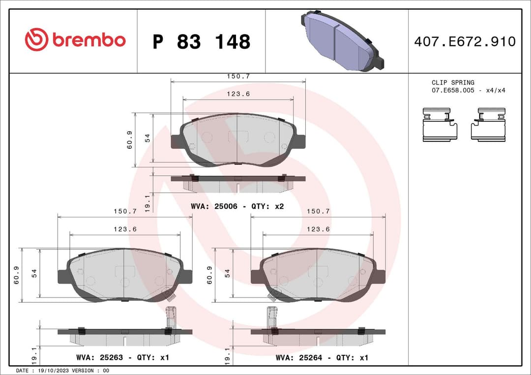 set placute frana,frana disc BREMBO PRIME LINE P 83 148