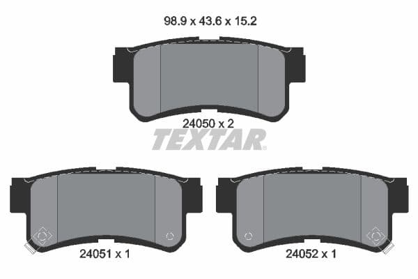 set placute frana,frana disc TEXTAR 2405001