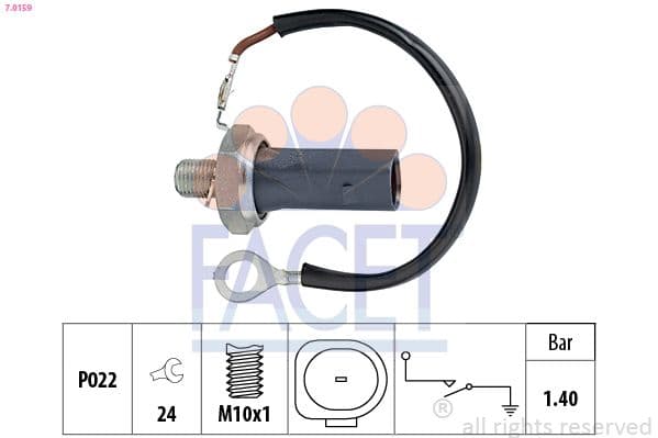 Senzor presiune ulei FACET Made in Italy - OE Equivalent 7.0159